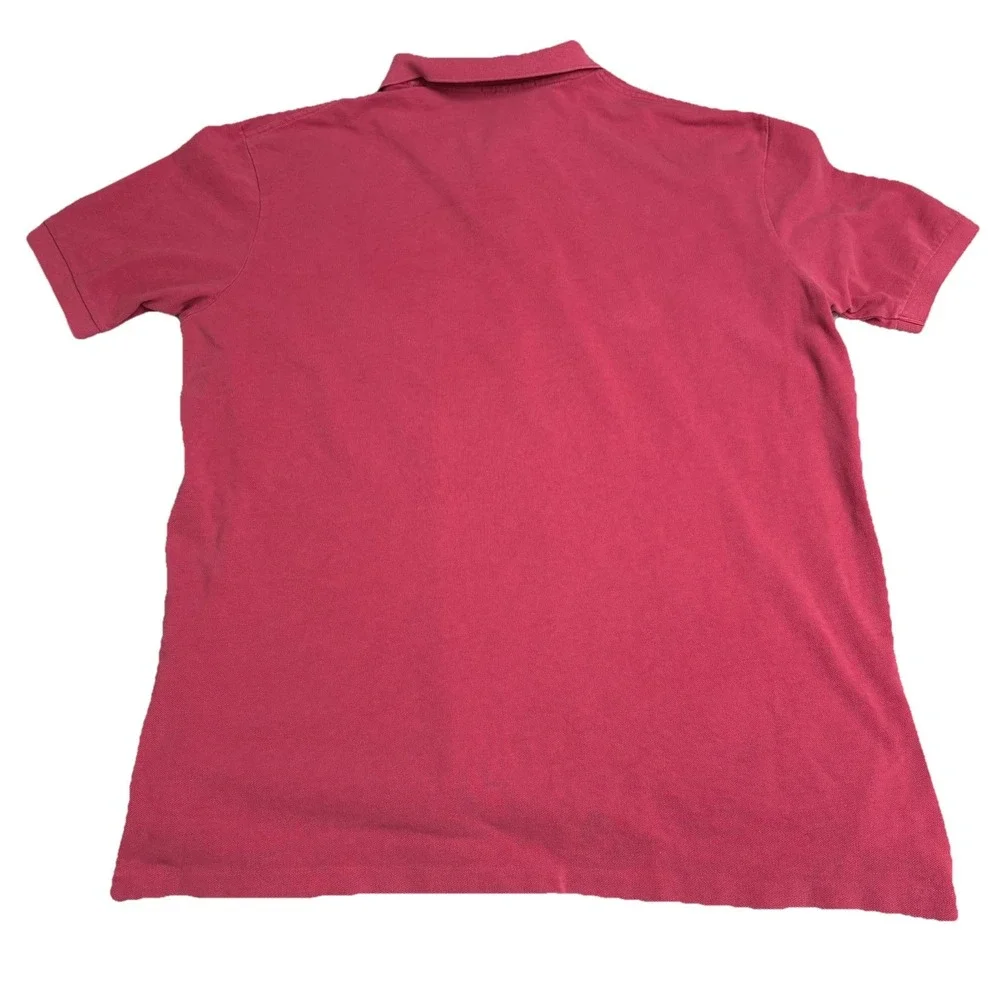 Polo Ralph Lauren Polo Shirt Rose Red Mens‎ XXL Cotton Casual Vintage Green Pony